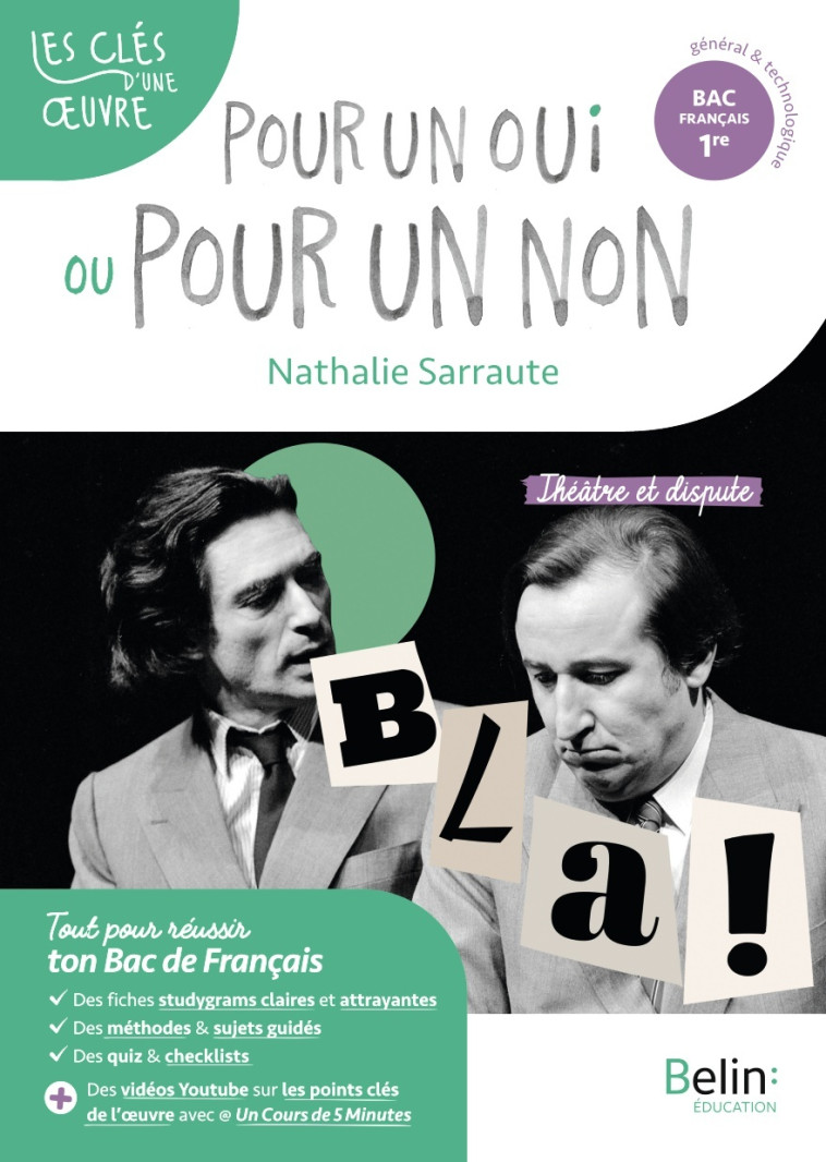 POUR UN OUI OU POUR UN NON - NATHALIE SARRAUTE - BELIN EDUCATION