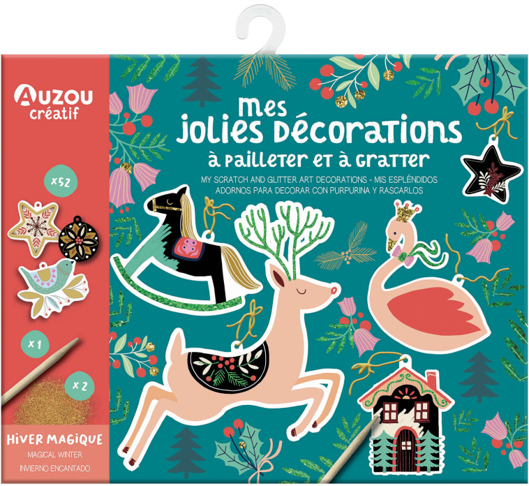 MES JOLIES DECORATIONS A PAILLETER ET A GRATTER - BROOKS FEENA - AUZOU