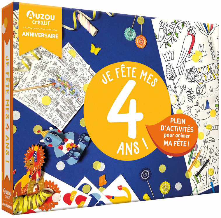 MON COFFRET D'ANNIVERSAIRE - JE FETE MES 4 ANS ! - STEFFIE BROCOLI - AUZOU