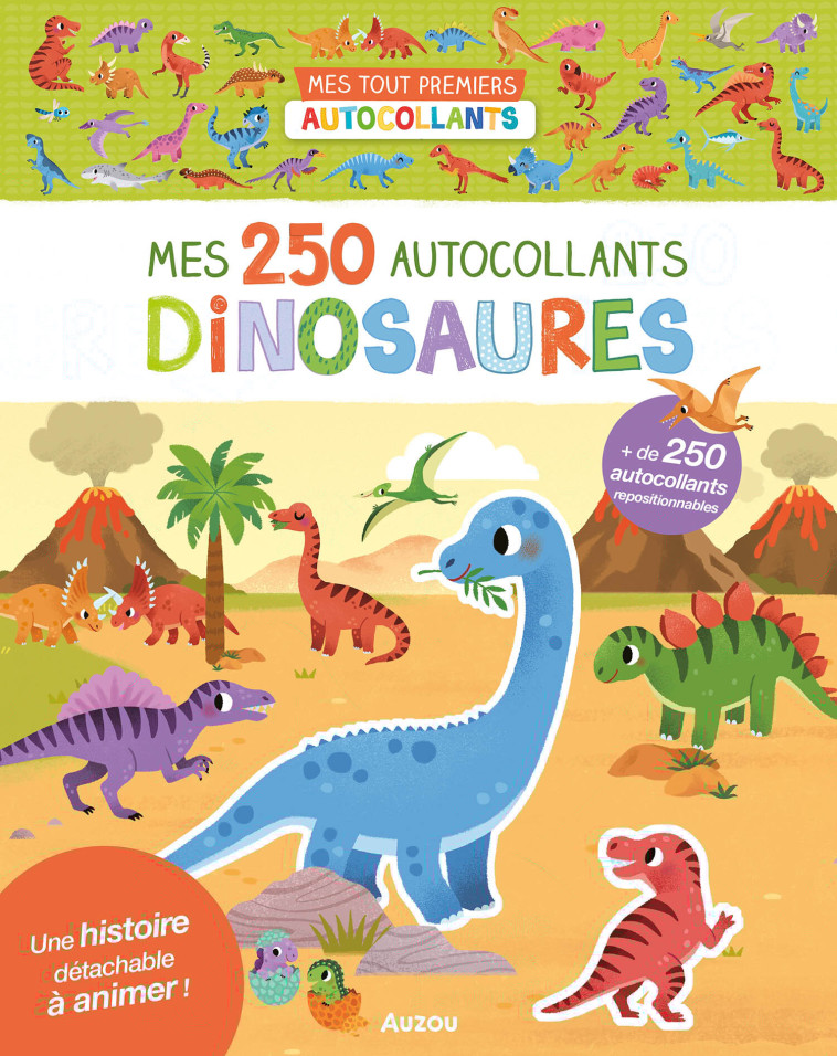 DINOSAURES MES 250 AUTOCOLLANTS - WU YI-HSUAN - AUZOU