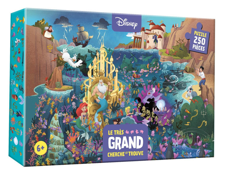 DISNEY - Coffret Le très grand Cherche et Trouve - Puzzle 250 pièces -  - DISNEY HACHETTE