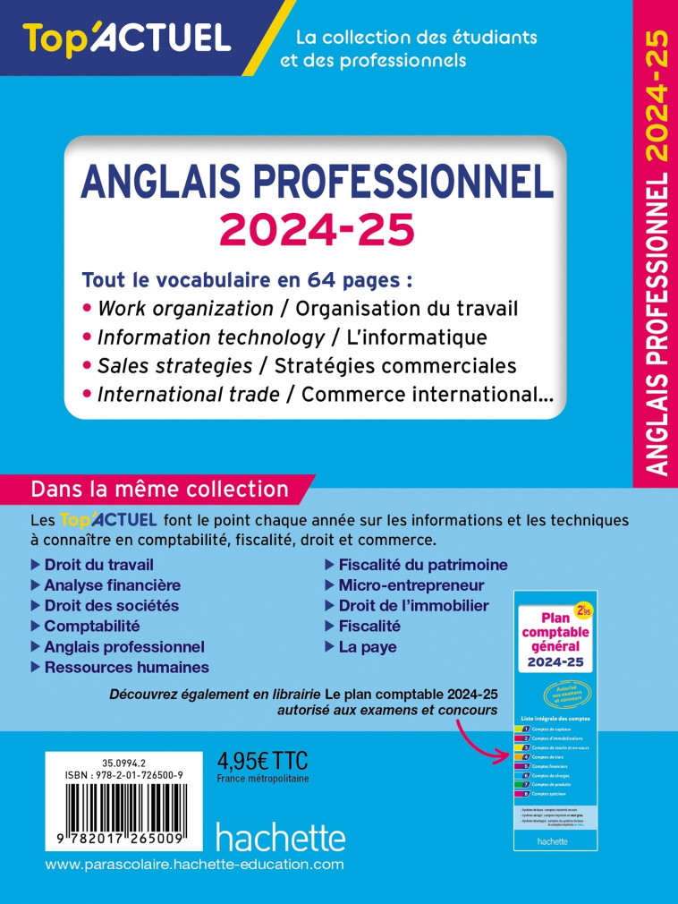 TOP'ACTUEL ANGLAIS DES AFFAIRES 2024 - 2025 - ARMAND INGELA - HACHETTE EDUC