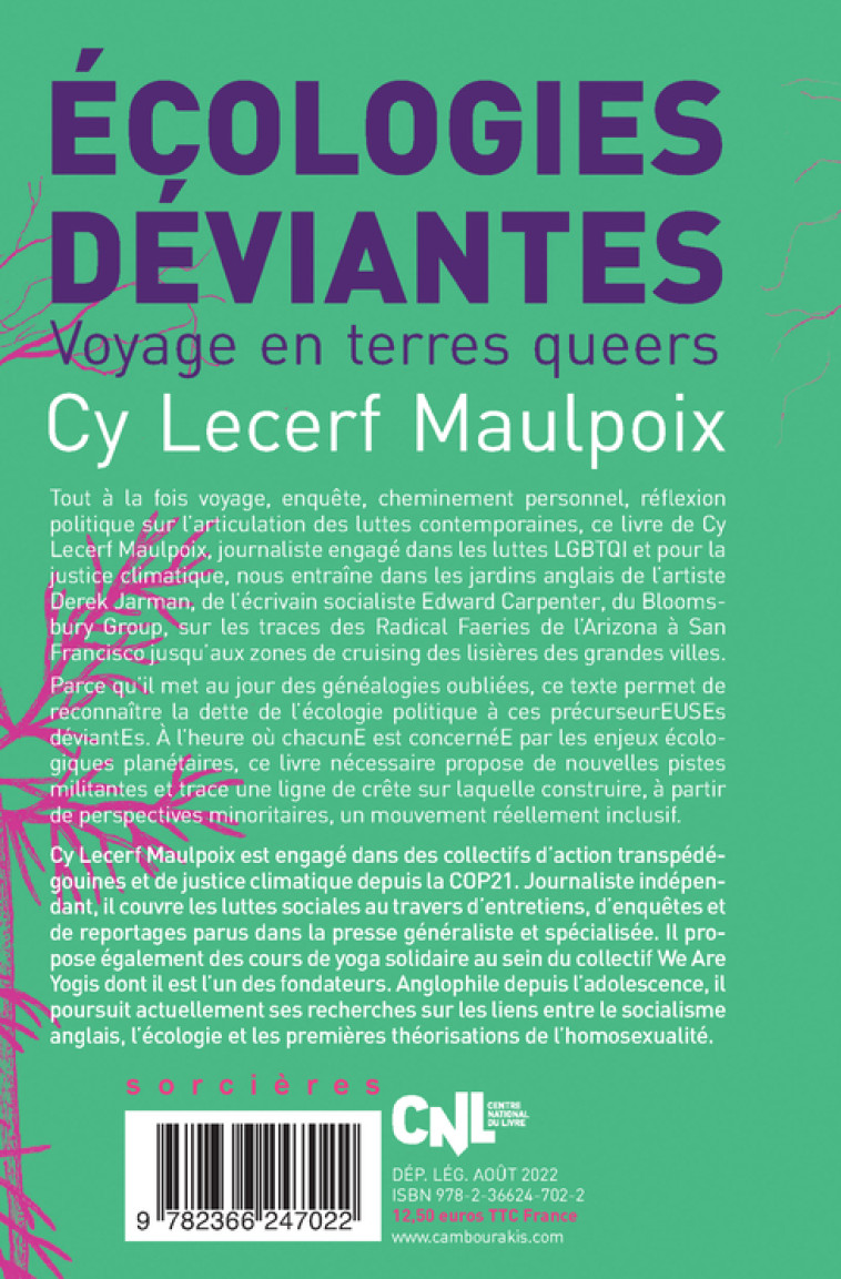 Écologies déviantes (poche) - Cy Lecerf Maulpoix - CAMBOURAKIS