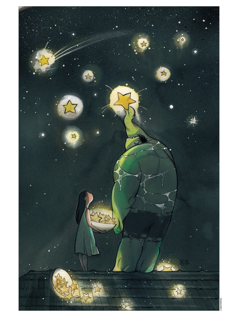 Ex-libris Hulk par Peach Momoko (30 x 40 cm) - Peach Momoko - PANINI