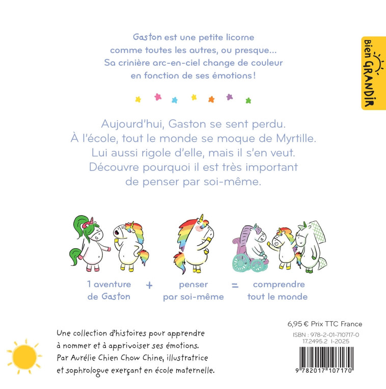 Gaston la licorne - Je pense par moi-même - Aurélie Chien Chow Chine - HACHETTE ENFANT