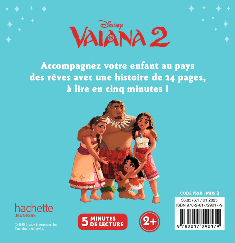 VAIANA 2 - Mon Histoire du Soir - L'histoire du film - Disney - XXX - DISNEY HACHETTE