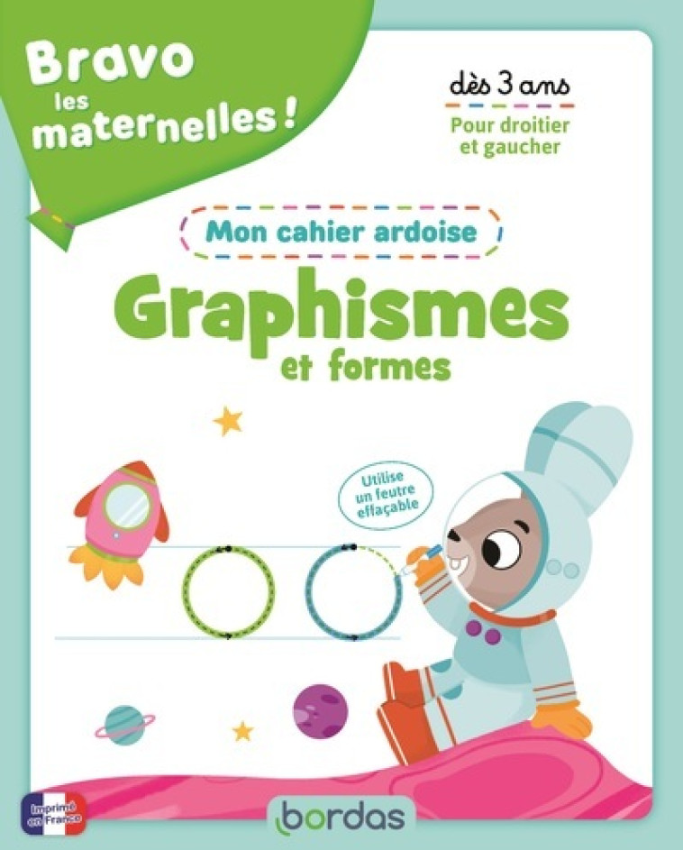 Bravo les maternelles - Mon cahier ardoise - Graphismes et formes - Vanessa Vautier - BORDAS