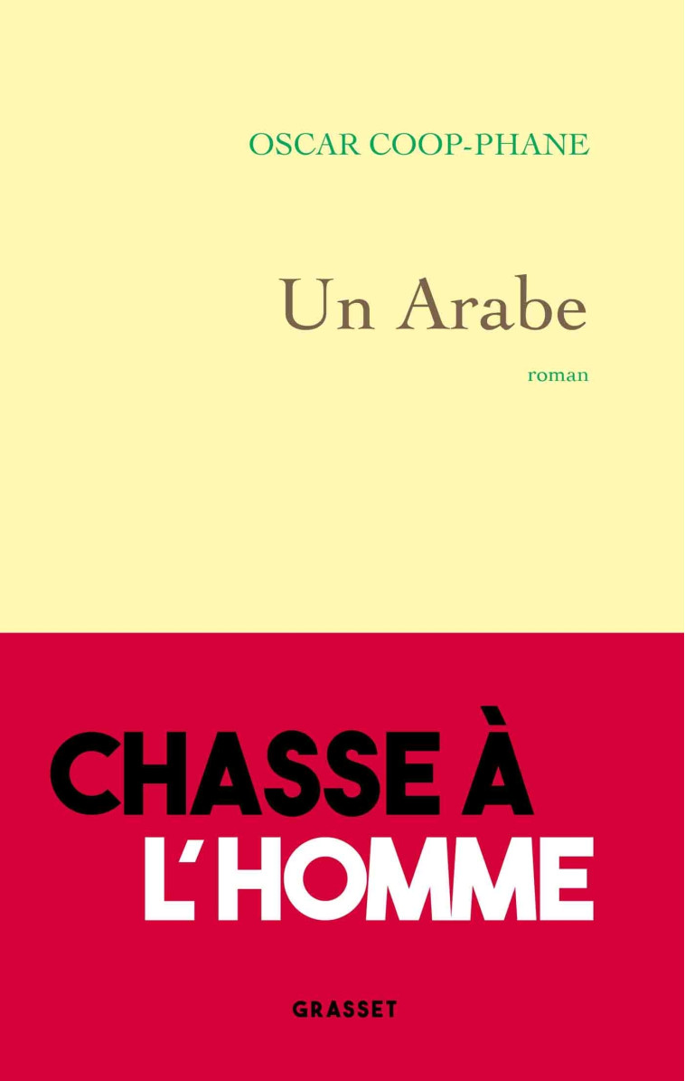 Un Arabe - Oscar Coop-Phane - GRASSET