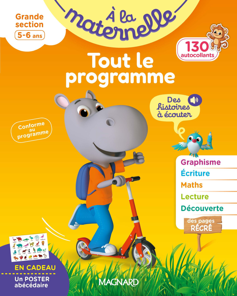 Tout le programme Grande section 5-6 ans - A la maternelle - Michèle Brossier - MAGNARD