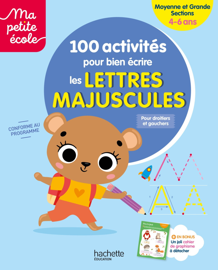 Ma petite école - 100 activités pour bien écrire les lettres majuscules - Moyenne et Grande Sections - Marion Fallot - HACHETTE EDUC