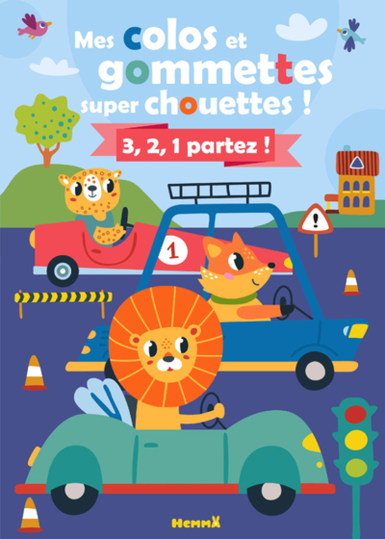 Mes colos et gommettes super chouettes ! 3,2,1 Partez ! (Véhicules) -  Collectif - HEMMA