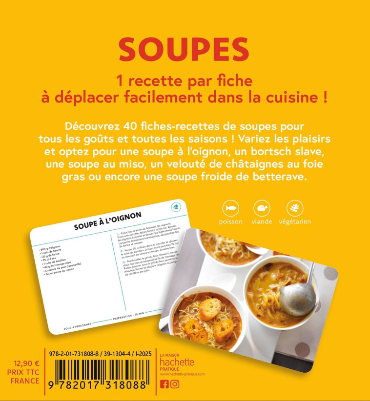 Coffret fiche -  Soupes -   - HACHETTE PRAT