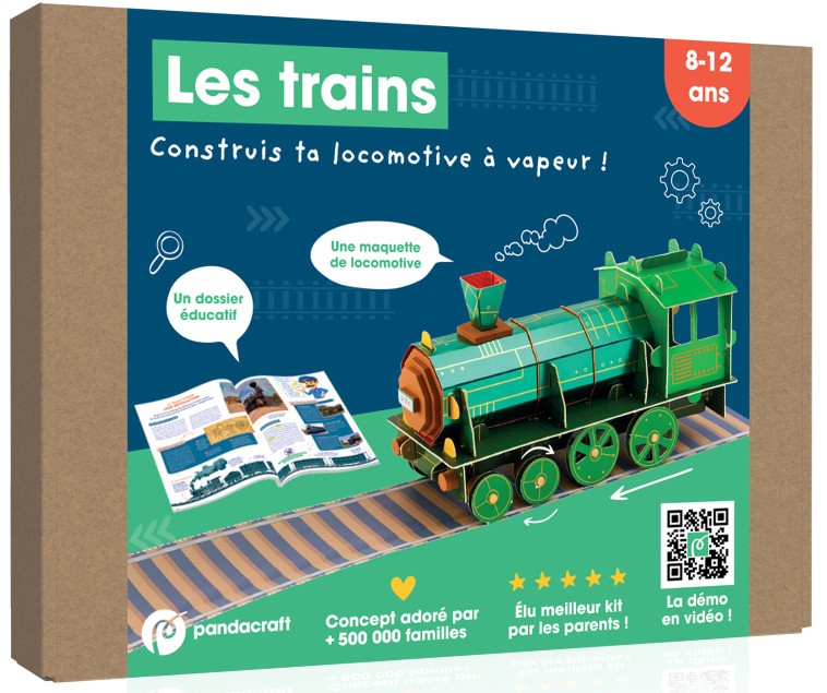 Les trains - Kit Pandacraft 8-12 ans - XXX - PANDACRAFT