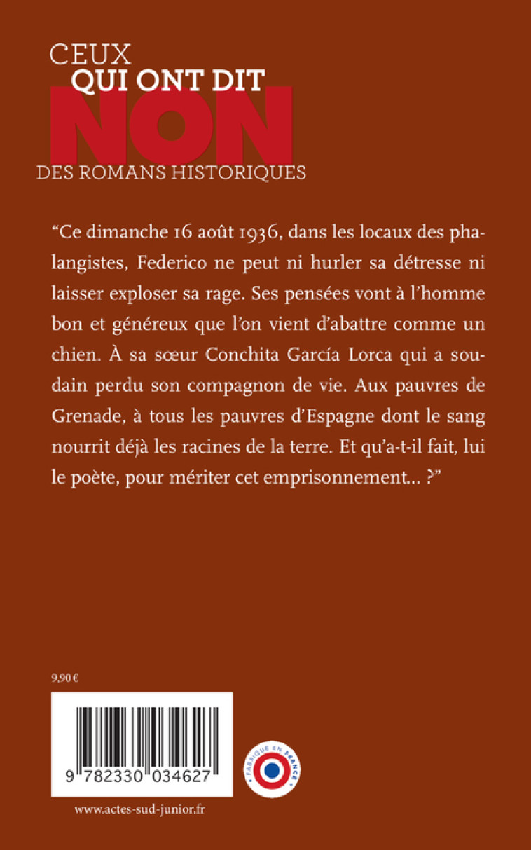 Federico Garcia Lorca : "Non au franquisme" - Bruno Doucey - ACTES SUD