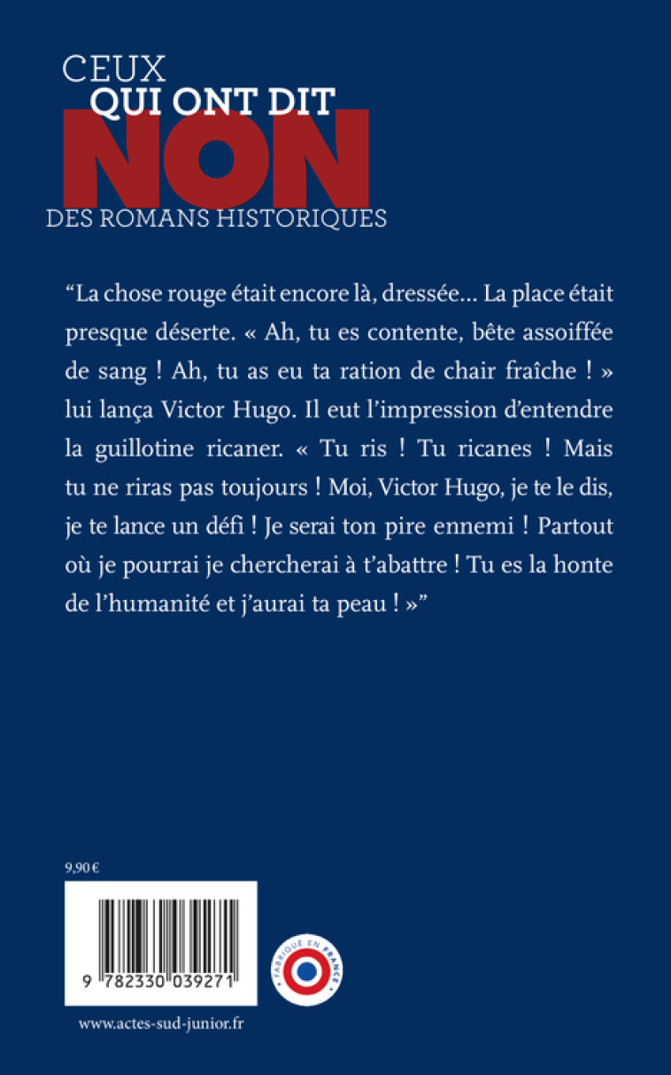 Victor Hugo : "Non à la peine de mort" - Murielle SZAC - ACTES SUD