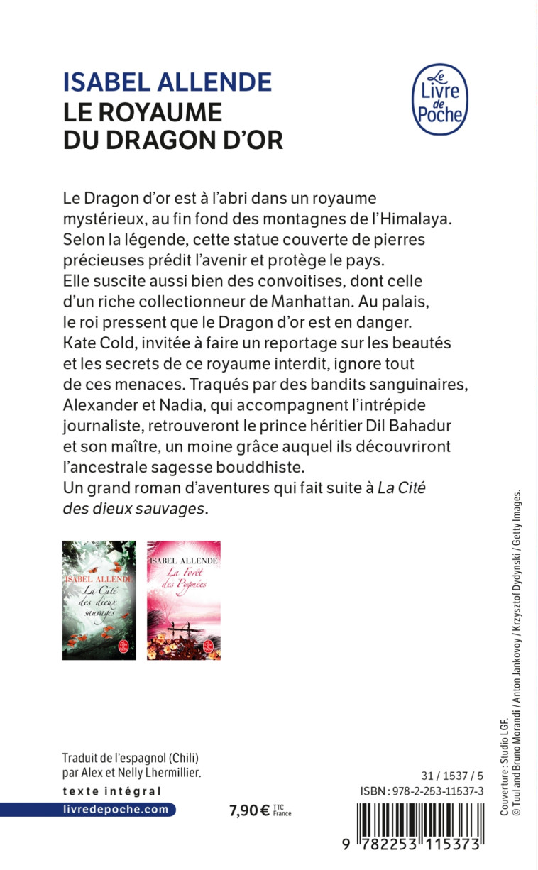 Le Royaume du dragon d'or - Isabel Allende - LGF