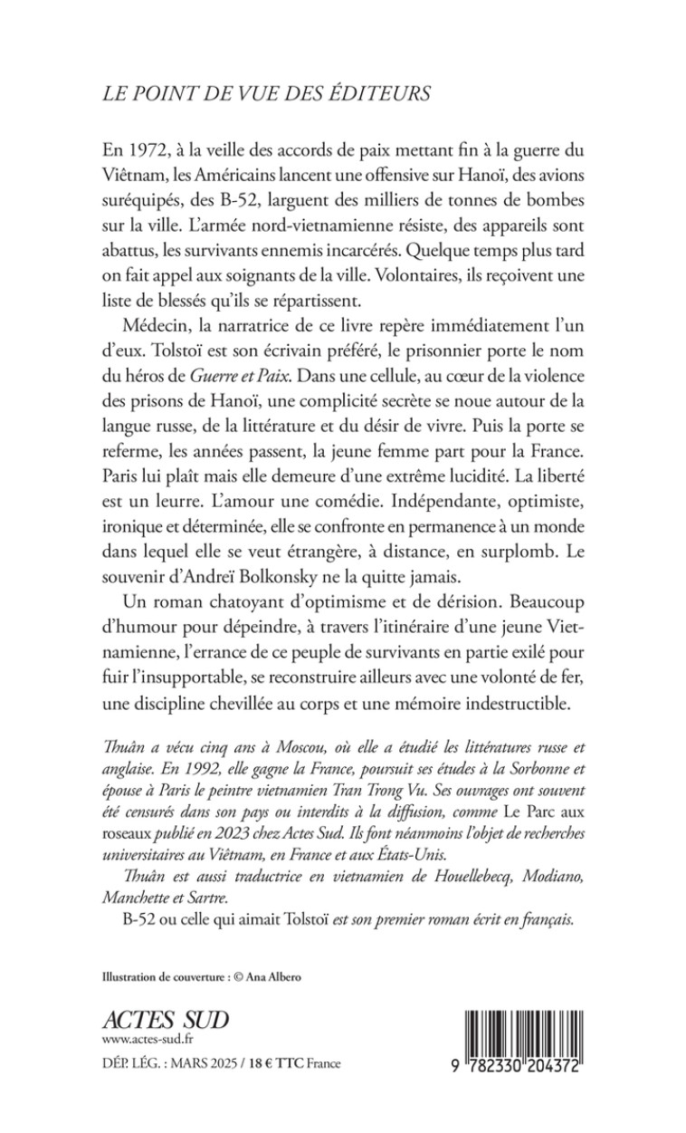 B-52 ou celle qui aimait Tolstoï - Doan Anh Thuân, Doan Anh Thuân - ACTES SUD