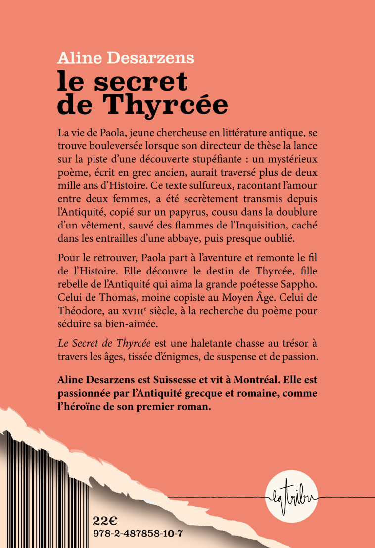 Le secret de Thyrcée - Aline Desarzens, Aline Desarzens - LA TRIBU